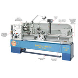 Call-outs of the various features of the 16" x 60" Gearhead Lathe with DRO