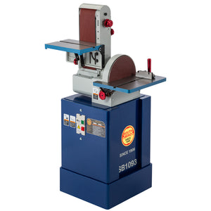 The South Bend 6" x 48" Belt / 12" Disc Combination Sander showing the front and switch side