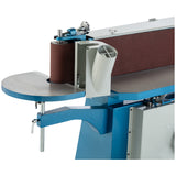 Auxiliary contour sanding table with 8" of vertical travel