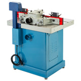 The outfeed and backside of the 3 HP Single­-Phase Spindle Shaper
